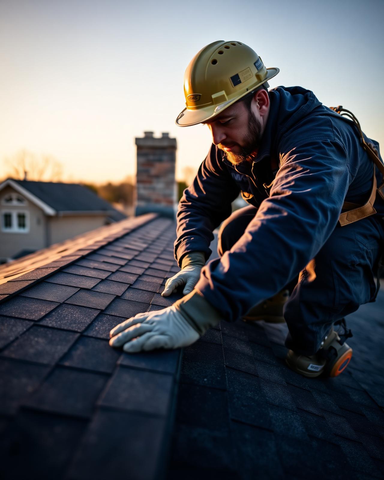 Toronto Roofing Specialists craftsman installing premium shingles